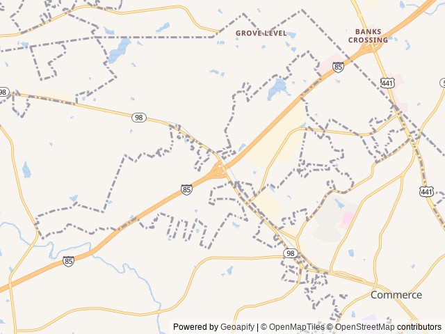Map of Love's RV Hookup-Commerce GA 765 location at Commerce, GA, United States