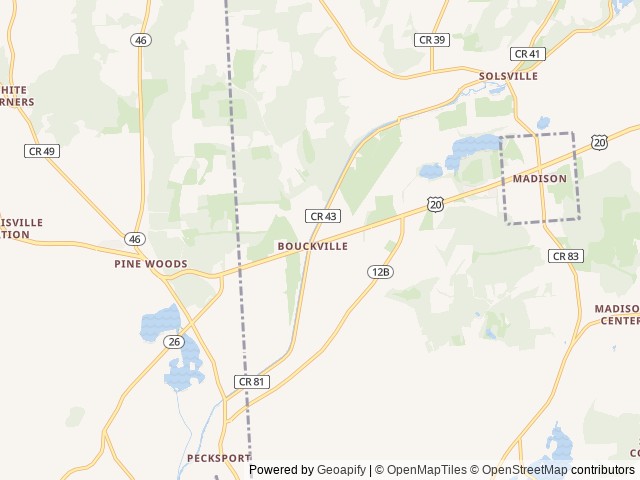 Map of Cider House Campground location at Bouckville, NY, United States