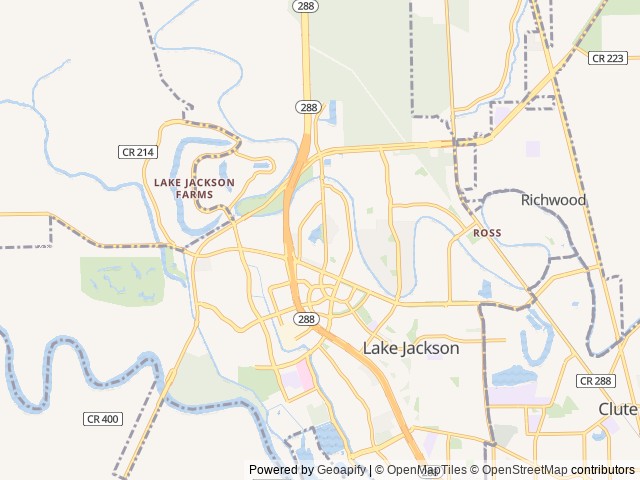 Map for 2021 Winnebago Minnie Winnie 31K near Lake Jackson, TX