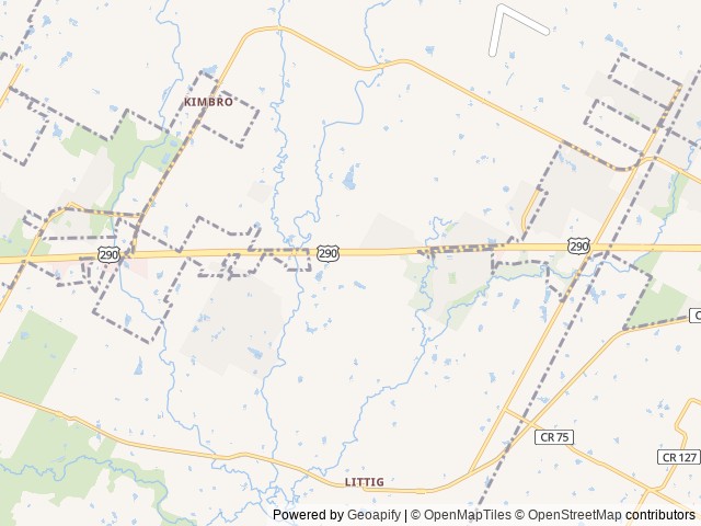 Map of Great Escapes RV Park at Elgin location at Elgin, TX, United States