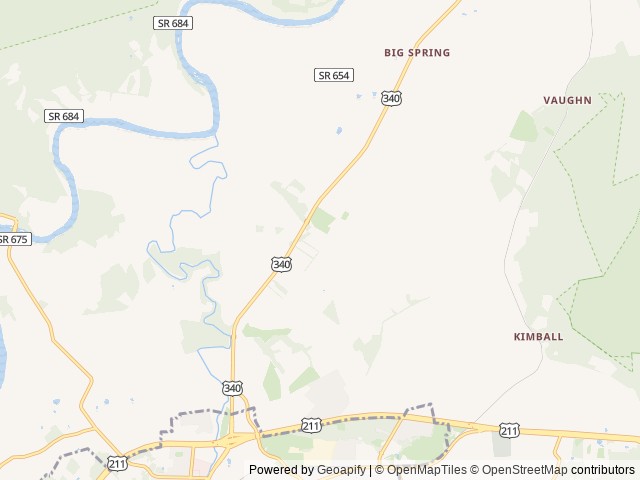 Map of Spacious Skies Campgrounds - Shenandoah Views location at Luray, VA, United States