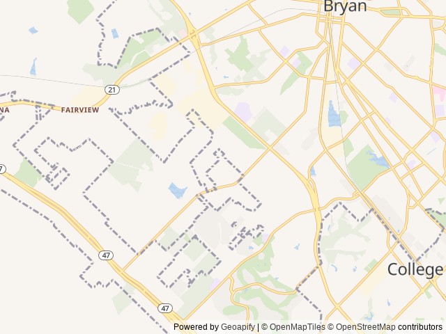 Map of Great Escapes RV Resort Bryan-College Station location at Bryan, TX, United States