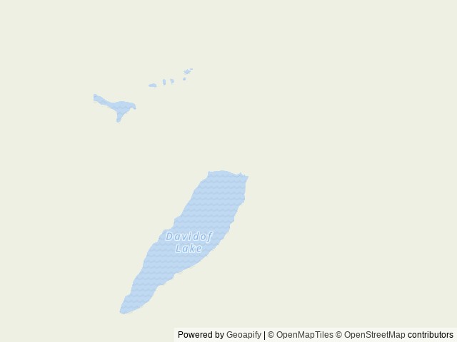 Map of Davidof Lake Cabin location at Sitka, AK, United States