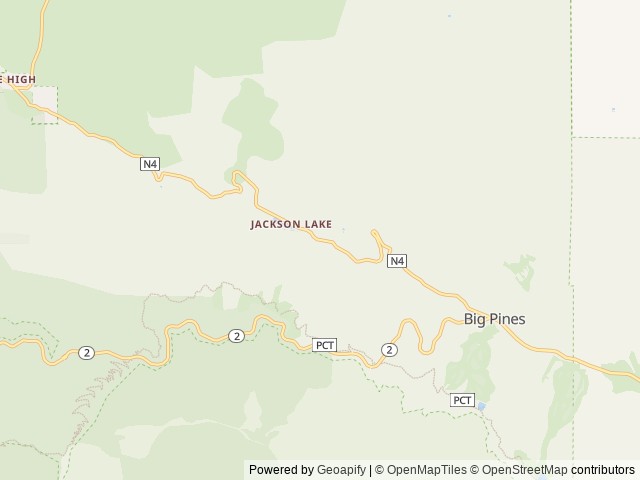 Map of Peavine Campground location at Wrightwood, CA, United States