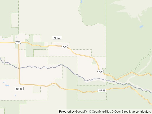 Map of Alexander's Lodge Yurts location at Ashford, WA, United States