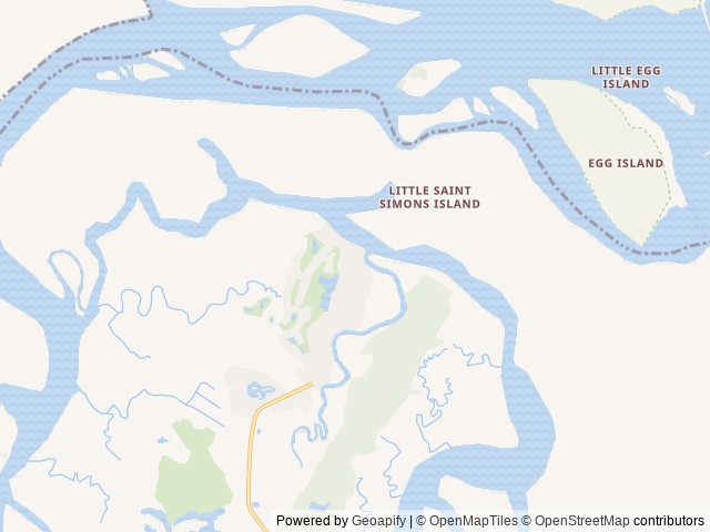 Map of The Lodge on Little St. Simons Island location at St. Simons, GA, United States