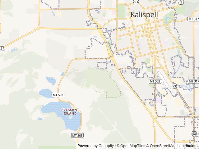 Map for Rocky Mountain Rambler near Kalispell, MT