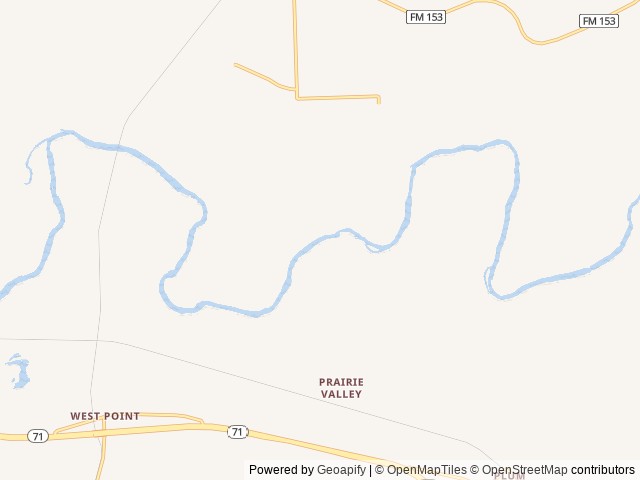 Map of Plum Park on the Colorado location at West Point, TX, United States