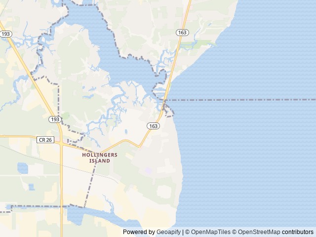Map of Southwood RV Park location at Mobile, AL, United States