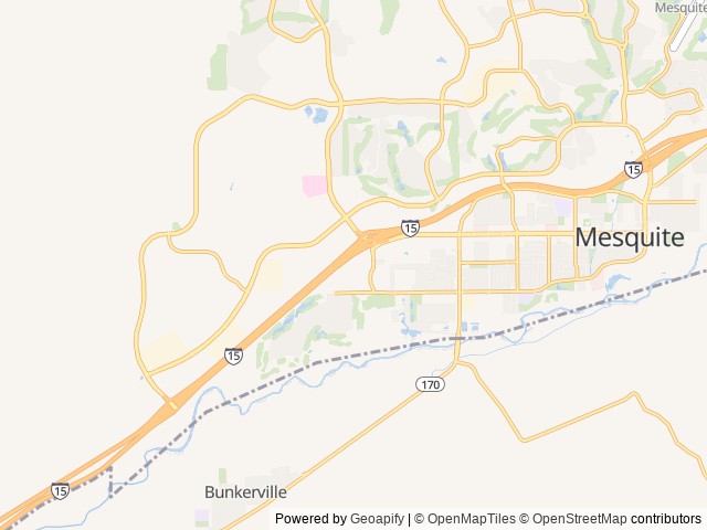 Map of Mesquite Trails RV Resort location at Mesquite, NV, United States