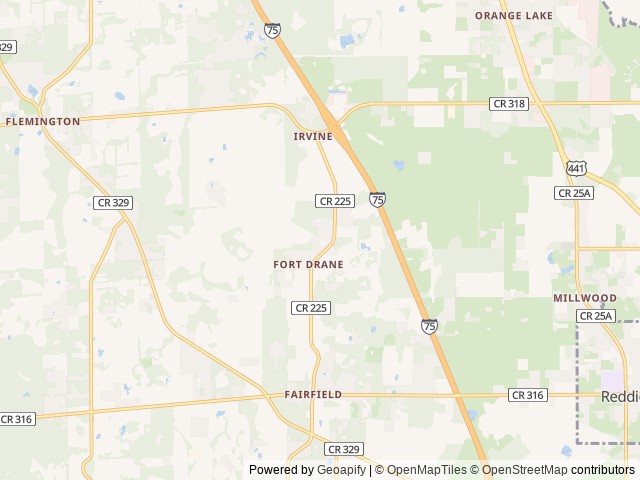 Map of Southern Hammock-A Living Fully Resort location at Reddick, FL, United States