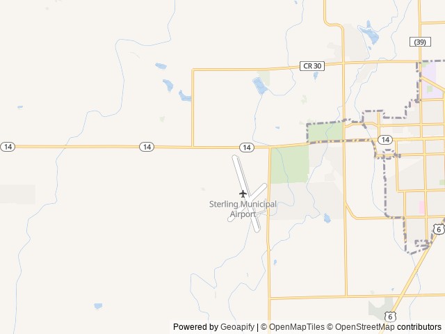 Map of Sterling RV Park - The Landing location at Sterling, CO, United States