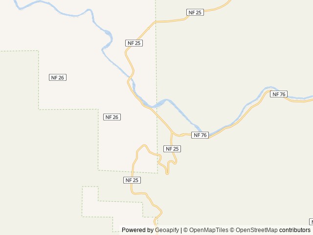Map of Iron Creek Campground location at Randle, WA, United States