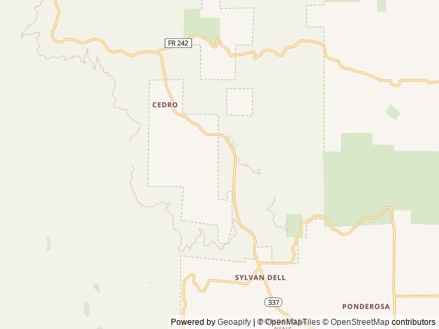 Map of Pine Flat Picnic Sites - a and B location at Tijeras, NM, United States