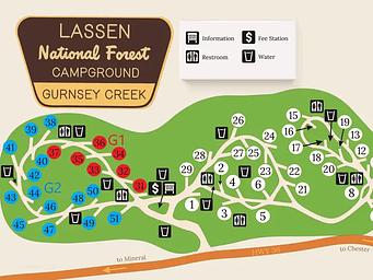 Gurnsey Creek Campground near the entrance