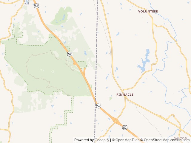 Map of Greystone RV Park location at Pinnacle, NC, United States