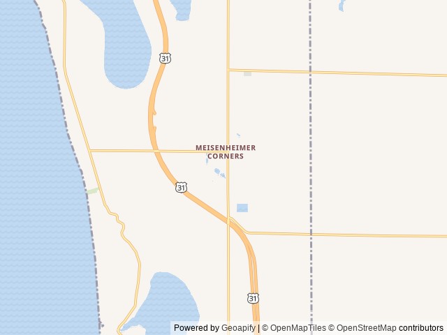 Map of Kibby Creek Campground location at Ludington, MI, United States