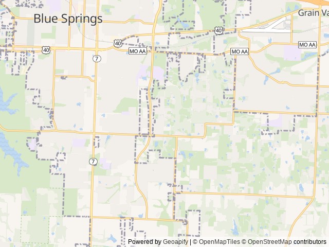 Map for 20' V-Cross Vibe, EZ Pullin' Lux Tent on Wheels! near Blue Springs, MO