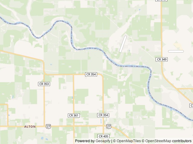 Map of Suwannee River Rendezvous Resort location at Mayo, FL, United States