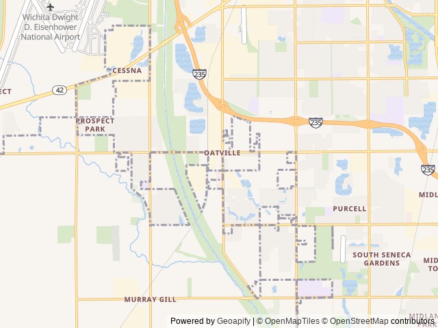 Map for 2024 Salem: Spacious Kitchen & Hidden Guest Room near Wichita, KS
