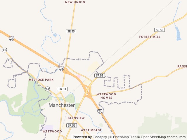 Map for Luxury Toy Hauler Adventure Awaits! near Manchester, TN
