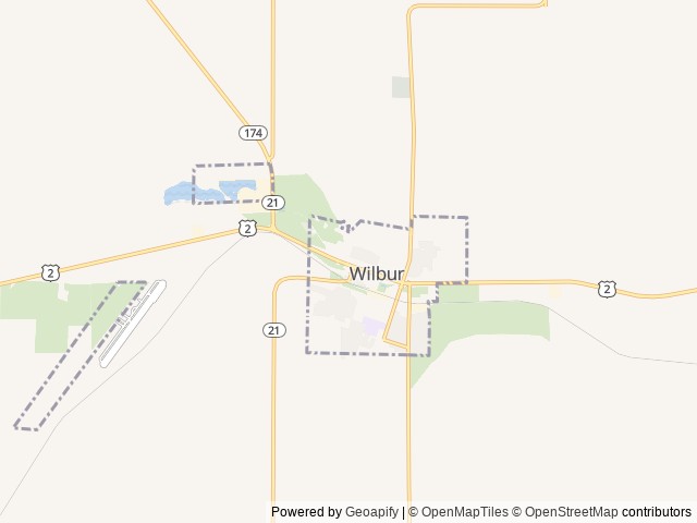 Map of Country Lane Campground & RV Park location at Wilbur, WA, United States