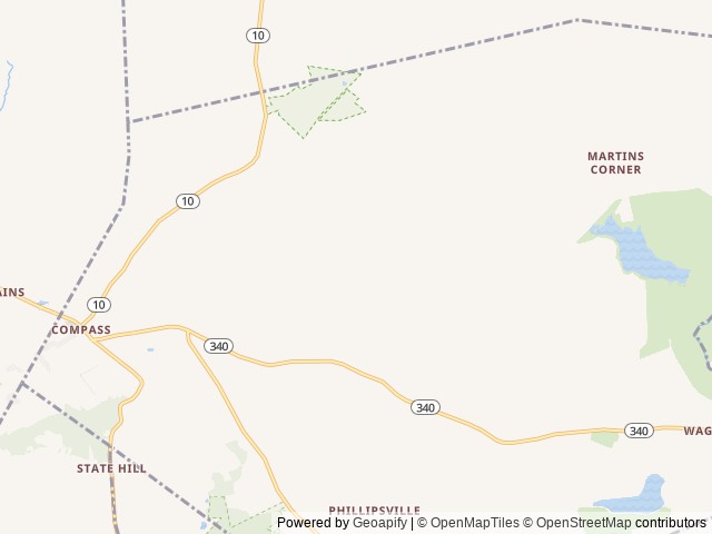 Map of Hidden Acres Campground location at Coatesville, PA, United States