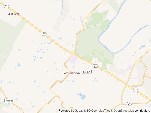 Map of Great Escapes RV Resort - Austin Oaks location at Cedar Creek, TX, United States