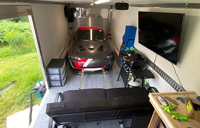 2021 Stealth 8.5x28 Race Car Hauler with room to sleep.