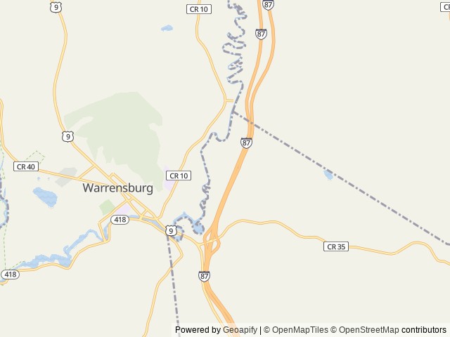 Map of Lake George Escape Camping Resort location at Town Of Lake George, NY, United States