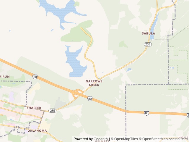 Map of DuBois-Treasure Lake KOA Holiday location at Pennsylvania 15801, PA, United States