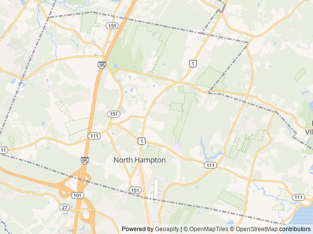 Map of Sea Coast Camping and RV Resort location at North Hampton, NH, United States