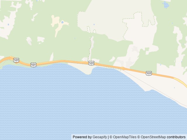 Map of El Capitan Canyon location at Santa Barbara, CA, United States
