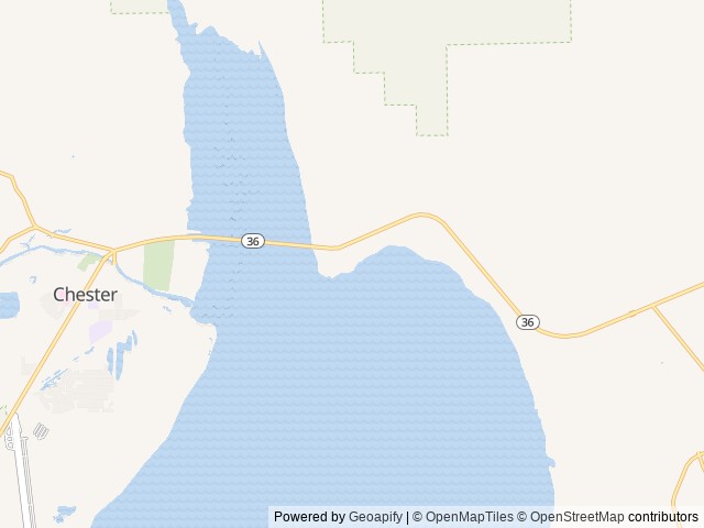 Map of North Shore Campground location at Chester, CA, United States