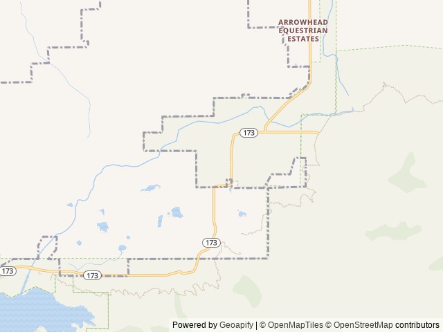 Map of Mojave River Forks Regional Park location at Hesperia, CA, United States