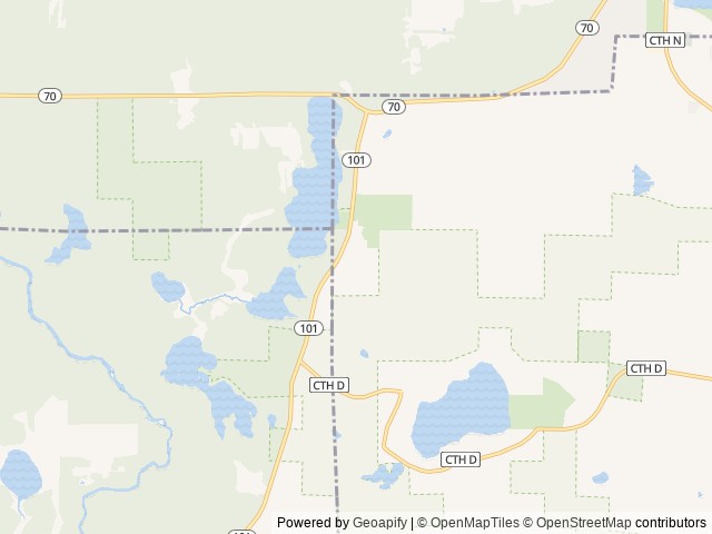 Map of Keyes Lake Campground location at Florence, WI, United States