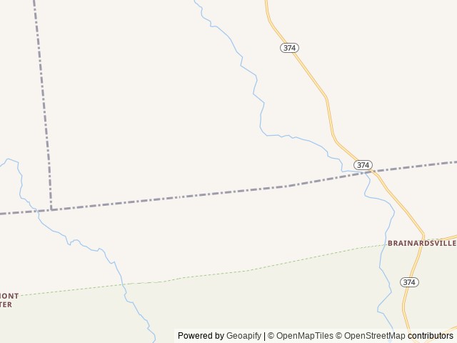 Map of Ponderosa Campsite location at Brainardsville, NY, United States
