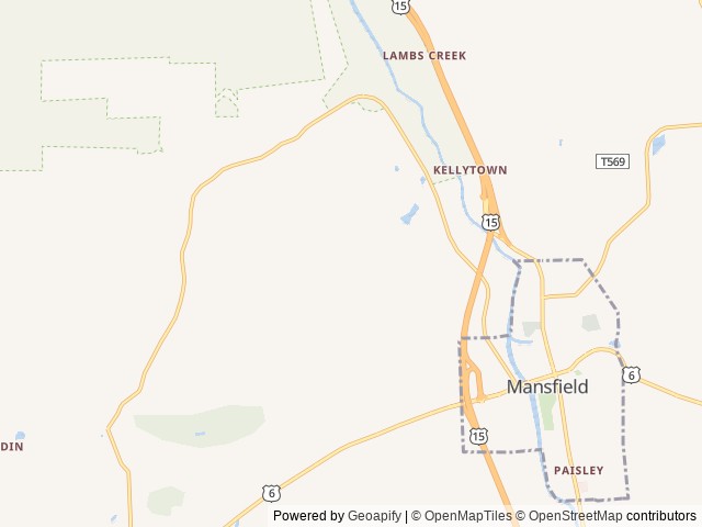Map of Yogi Bear's Jellystone Park™ Camp-Resort: PA Wilds location at Mansfield, PA, United States