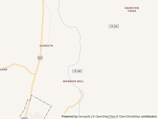 Map of Loving Heart Retreat location at Burnet, TX, United States