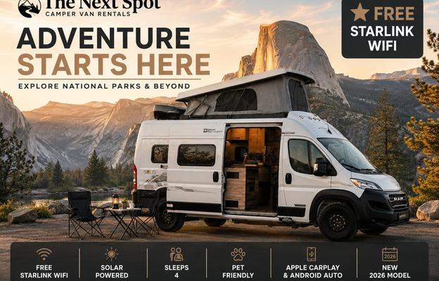FREE Starlink • 2026 Solis • Sleeps 4 • Solar Van