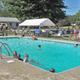 High-resolution swimming pool photo with loungers and campers in view — clearly depicts the campground's pool amenity (used as the site's social/feature image).