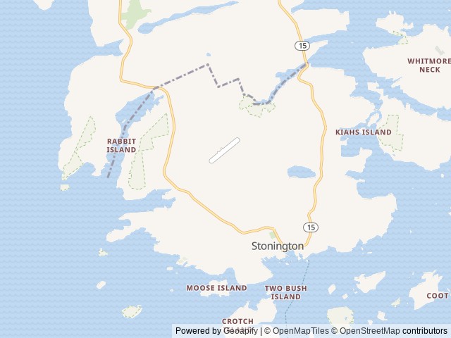 Map of Greenlaw’s RV Park & Campground location at Stonington, ME, United States
