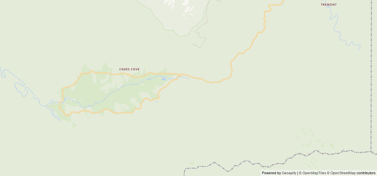 Map of Cades Cove Group location at Gatlinburg, TN, United States