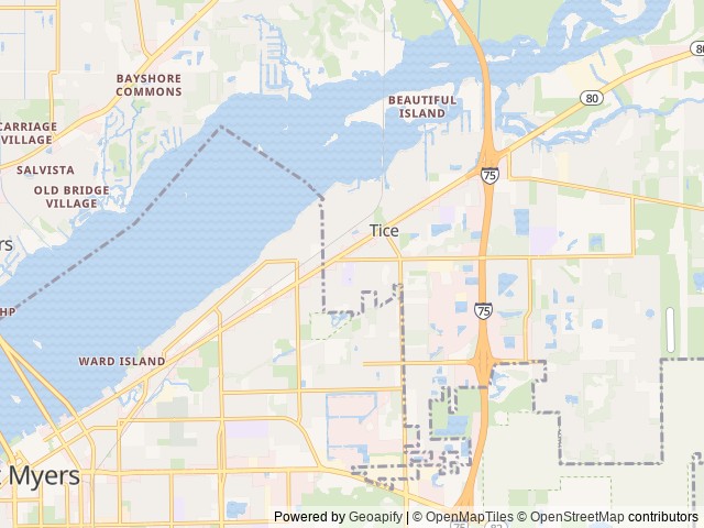 Map of Orange Grove RV Resort (Age Restricted 55+) location at Ft. Myers, FL, United States