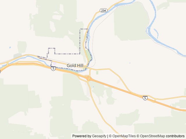 Map of Medford / Grants Pass KOA Journey location at Central Point, OR, United States