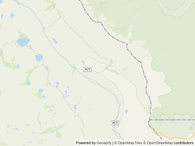 Map of Agnew Horse Camp location at Mammoth Lakes, CA, United States