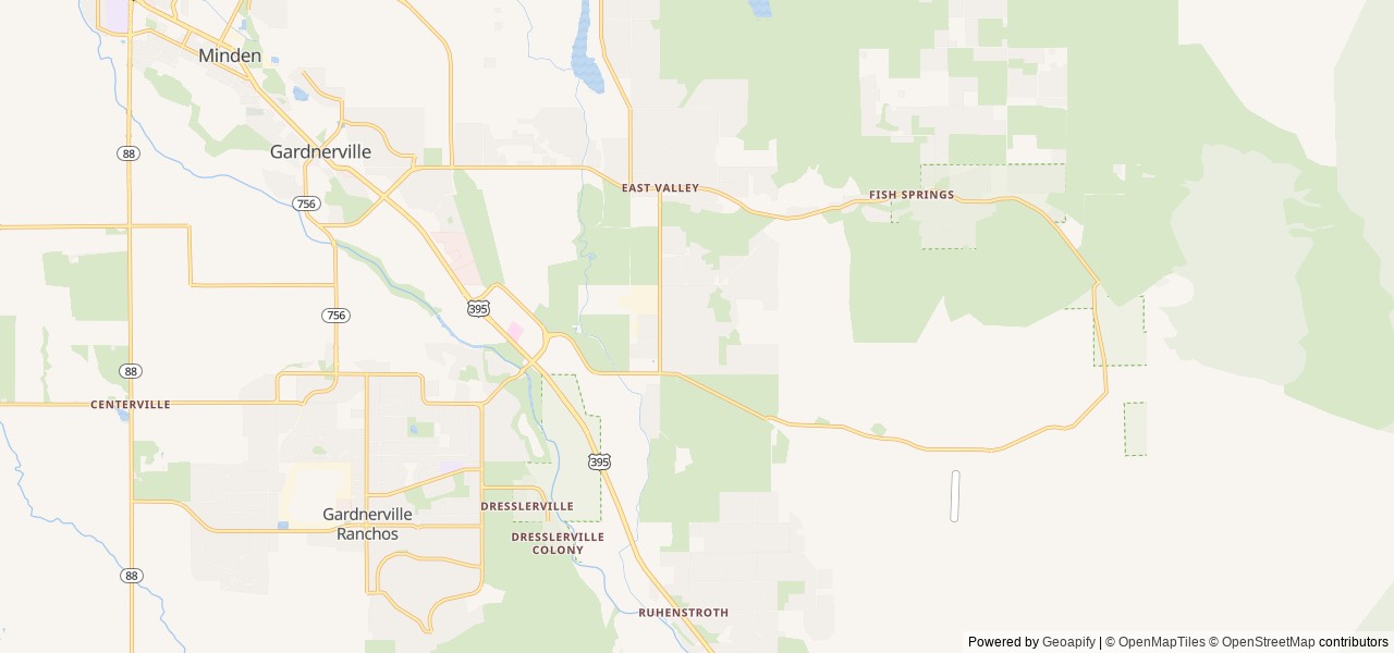 Map for 2008 Cruiser Fun Finder F-189FBS near Gardnerville, CA