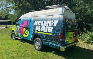 Custom van build out: Unique wrap; diesel heater