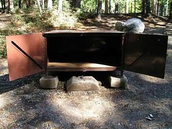 Food locker example with doors open