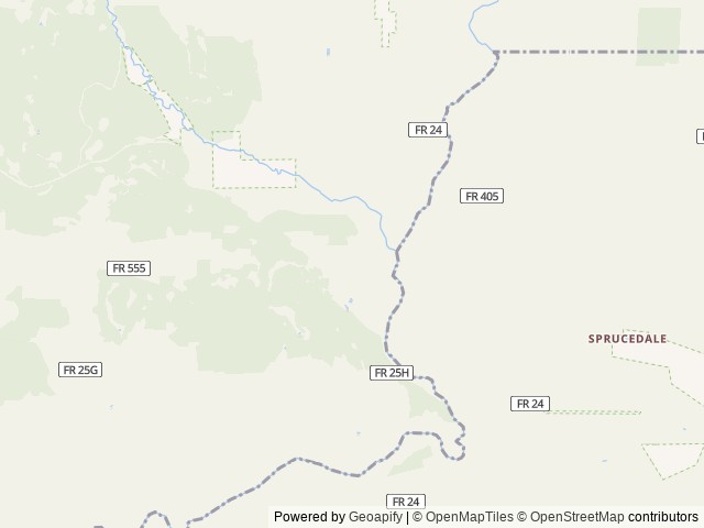Map of Caldwell Cabin location at Alpine, AZ, United States